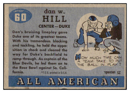 1955 Topps Football #060 Tiger Hill Duke EX 486551