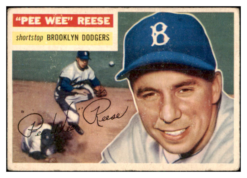 1956 Topps Baseball #260 Pee Wee Reese Dodgers VG 489146