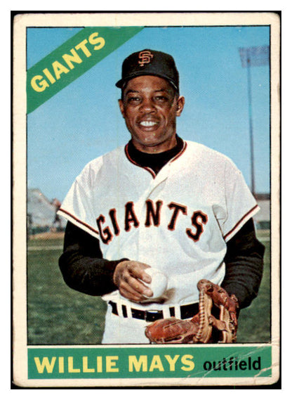 1966 Topps Baseball #001 Willie Mays Giants Good 489156