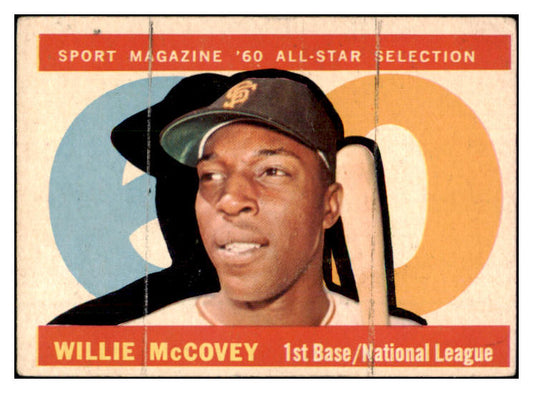 1960 Topps Baseball #554 Willie McCovey A.S. Giants VG 489669