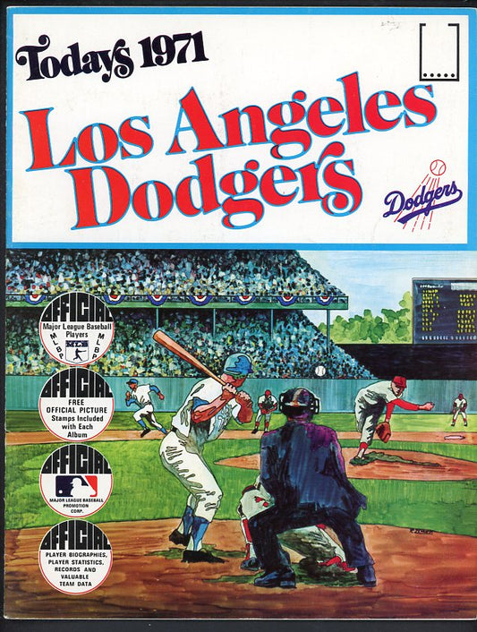 1971 Dell Stamp Album Los Angeles Dodgers Complete Wills Allen 490756
