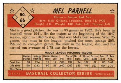 1953 Bowman Color Baseball #066 Mel Parnell Red Sox VG-EX 490946