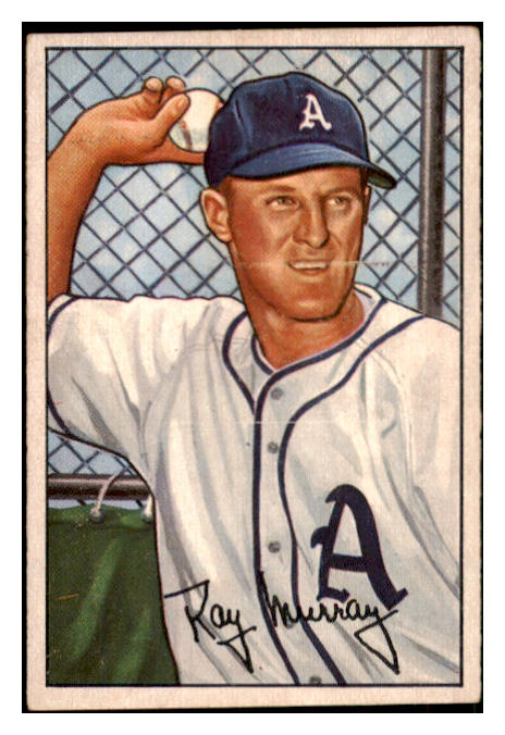 1952 Bowman Baseball #118 Ray Murray A's EX 491098