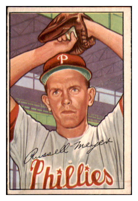 1952 Bowman Baseball #220 Russ Meyer Phillies EX 491178