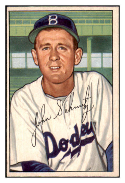 1952 Bowman Baseball #224 Johnny Schmitz Dodgers EX 491182