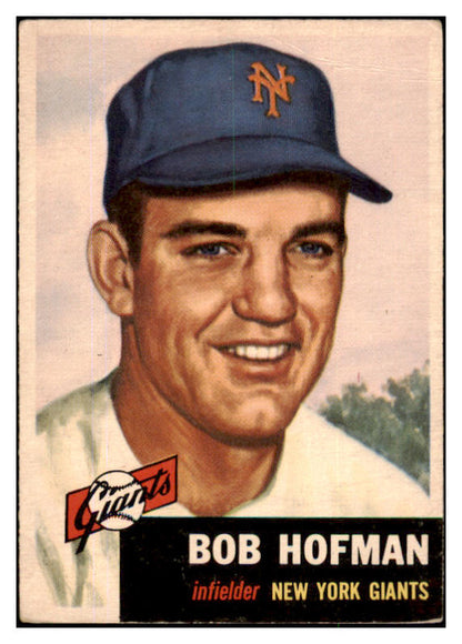 1953 Topps Baseball #182 Bobby Hofman Giants VG 491769