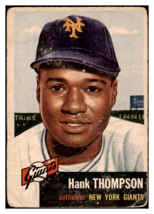1953 Topps Baseball #020 Hank Thompson Giants Poor 491882