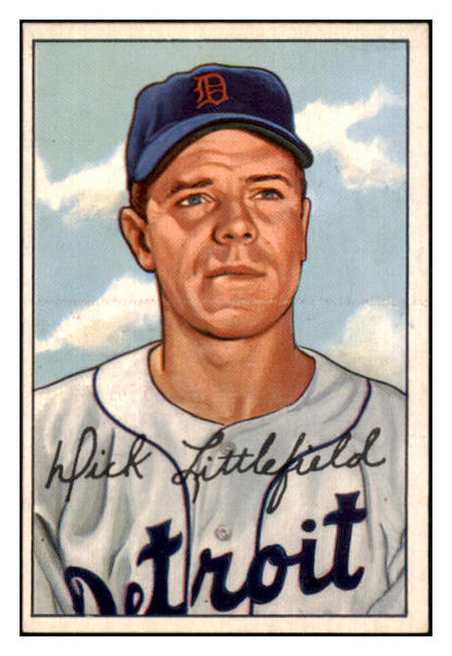 1952 Bowman Baseball #209 Dick Littlefield Tigers EX-MT 492141