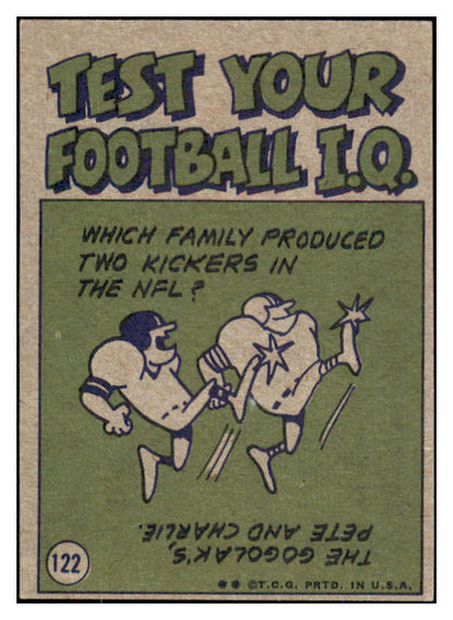 1972 Topps Football #122 Roger Staubach IA Cowboys EX-MT 492249