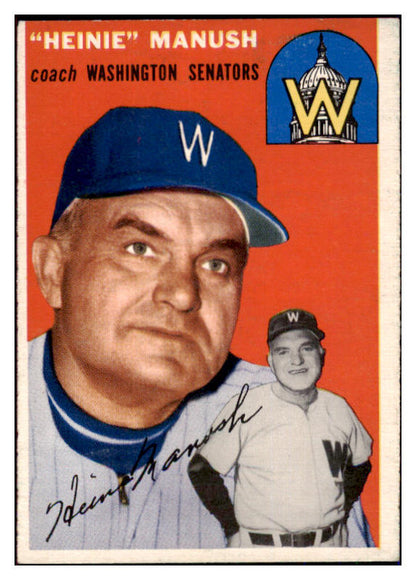 1954 Topps Baseball #187 Heinie Manush Senators EX 493818