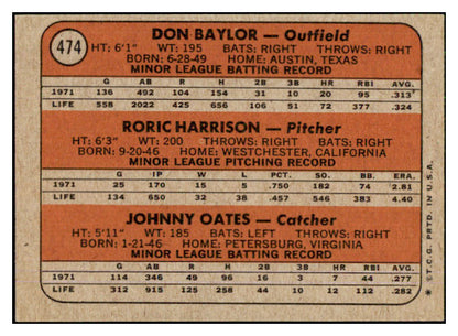 1972 Topps Baseball #474 Don Baylor Orioles EX-MT 493976