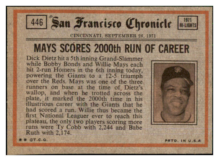 1972 Topps Baseball #446 Tom Seaver IA Mets EX 494062