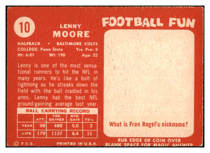 1958 Topps Football #010 Lenny Moore Colts VG-EX 495264