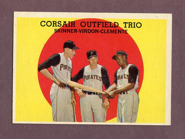 1959 Topps Baseball #543 Roberto Clemente Bill Virdon EX-MT 495826
