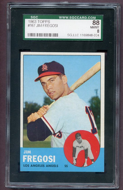 1963 Topps Baseball #167 Jim Fregosi Angels SGC 8 NM/MT 496527