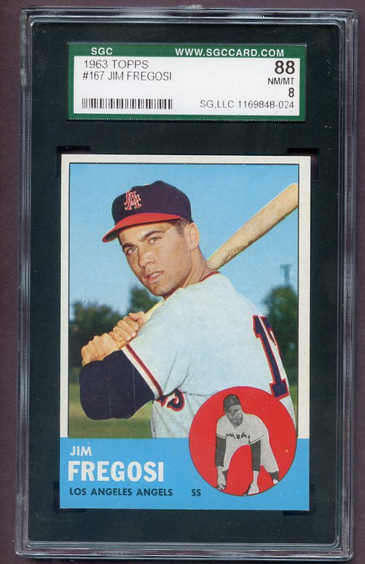 1963 Topps Baseball #167 Jim Fregosi Angels SGC 8 NM/MT 496527