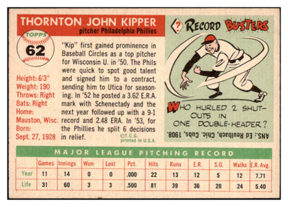 1955 Topps Baseball #062 Thornton Kipper Phillies NR-MT 497061