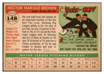 1955 Topps Baseball #148 Hal Brown Red Sox EX-MT 497234
