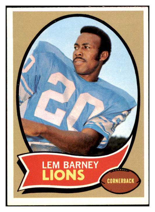 1970 Topps Football #075 Lem Barney Lions EX-MT 497837