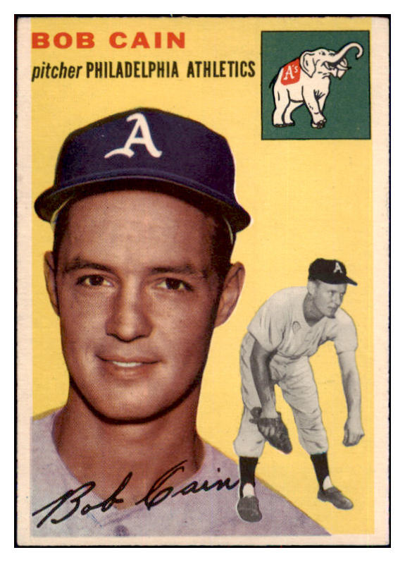 1954 Topps Baseball #061 Bob Cain A's EX-MT 498004
