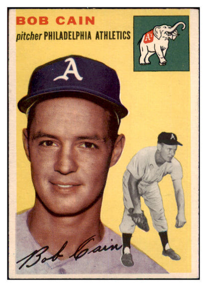 1954 Topps Baseball #061 Bob Cain A's EX-MT 498004