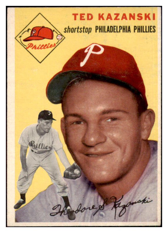 1954 Topps Baseball #078 Ted Kazanski Phillies EX-MT 498007