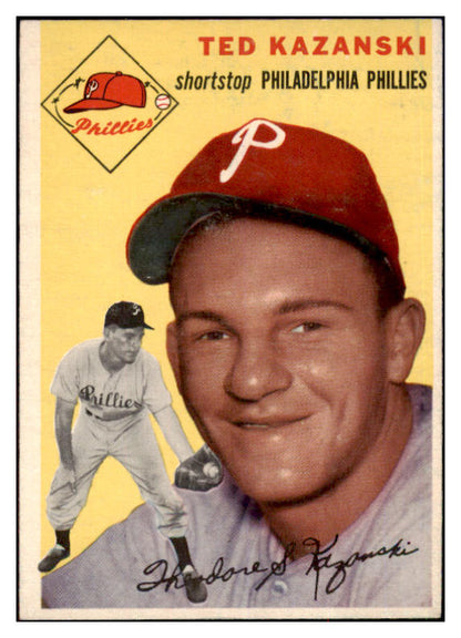 1954 Topps Baseball #078 Ted Kazanski Phillies EX-MT 498007