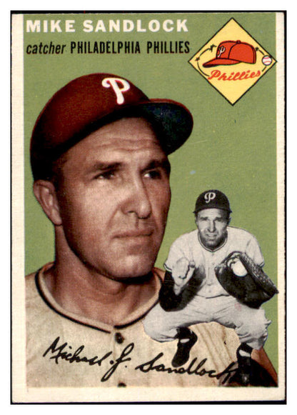 1954 Topps Baseball #104 Mike Sandlock Phillies EX-MT 498013