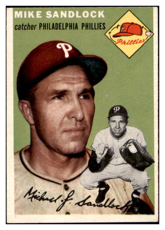 1954 Topps Baseball #104 Mike Sandlock Phillies EX-MT 498013