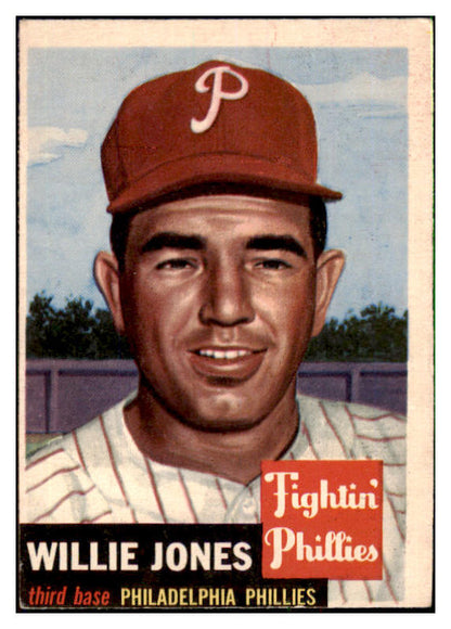 1953 Topps Baseball #088 Willie Jones Phillies EX 498518