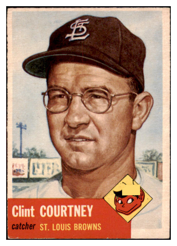 1953 Topps Baseball #127 Clint Courtney Browns EX 498635