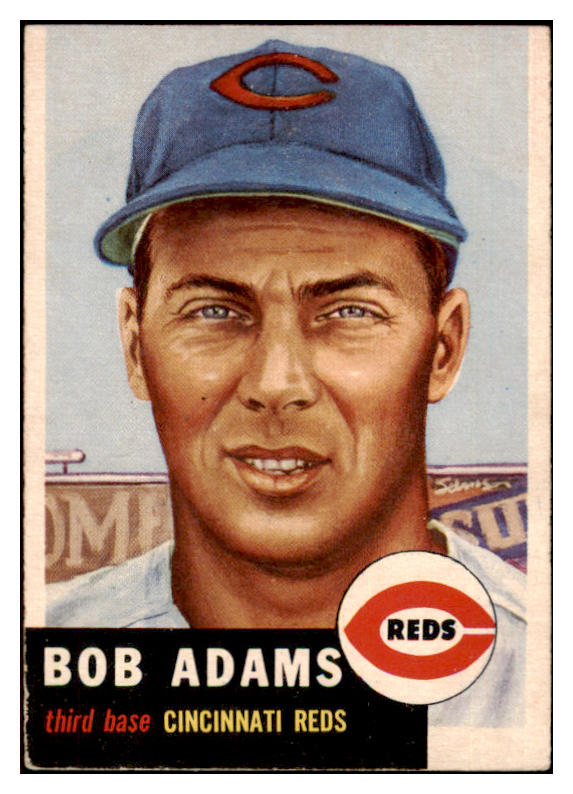 1953 Topps Baseball #152 Bobby Adams Reds EX 498705