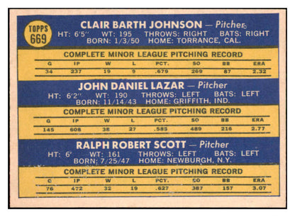 1970 Topps Baseball #669 Bart Johnson White Sox NR-MT 499226