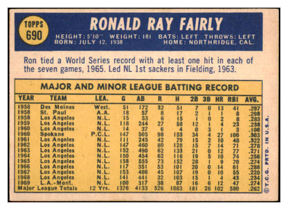 1970 Topps Baseball #690 Ron Fairly Expos EX 499327