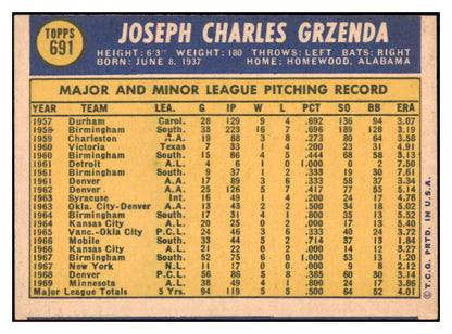 1970 Topps Baseball #691 Joe Grzenda Senators EX-MT 499330