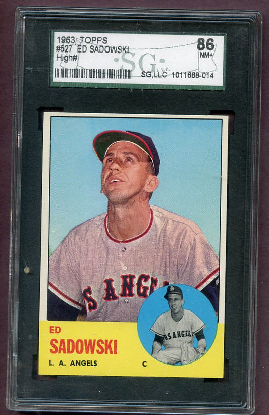 1963 Topps Baseball #527 Ed Sadowski Angels SGC 7.5 NM+ 499819