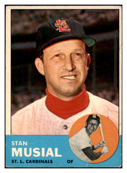 1963 Topps Baseball #250 Stan Musial Cardinals EX 500828