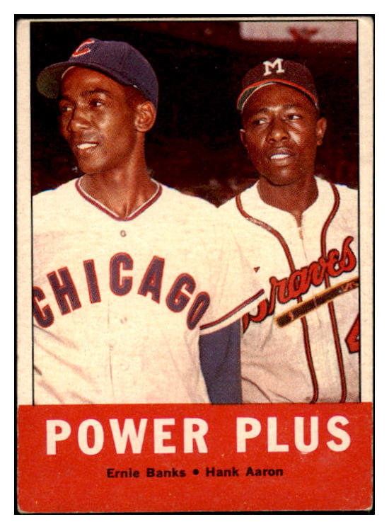 1963 Topps Baseball #242 Hank Aaron Ernie Banks VG-EX 500829