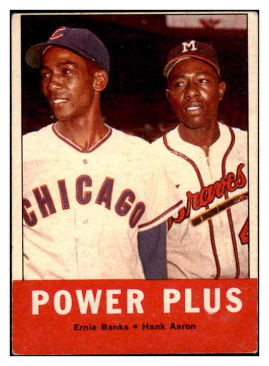 1963 Topps Baseball #242 Hank Aaron Ernie Banks VG-EX 500829