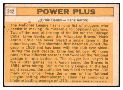 1963 Topps Baseball #242 Hank Aaron Ernie Banks VG-EX 500829