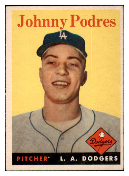 1958 Topps Baseball #120 Johnny Podres Dodgers EX 500999