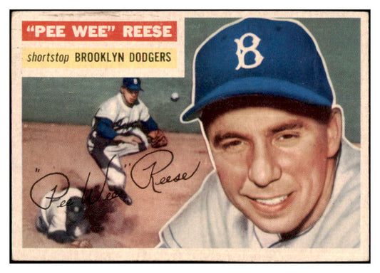 1956 Topps Baseball #260 Pee Wee Reese Dodgers VG-EX 501619