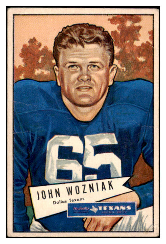 1952 Bowman Large Football #097 John Wozniak Texans GD-VG 504641