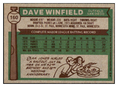 1976 Topps Baseball #160 Dave Winfield Padres EX-MT 505947