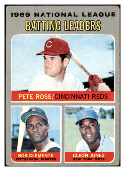 1970 Topps Baseball #061 N.L. Batting Leaders Clemente VG 506154