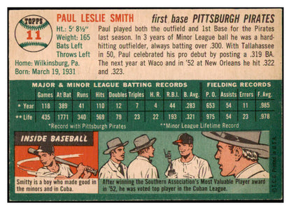 1954 Topps Baseball #011 Paul Smith Pirates NR-MT 506285