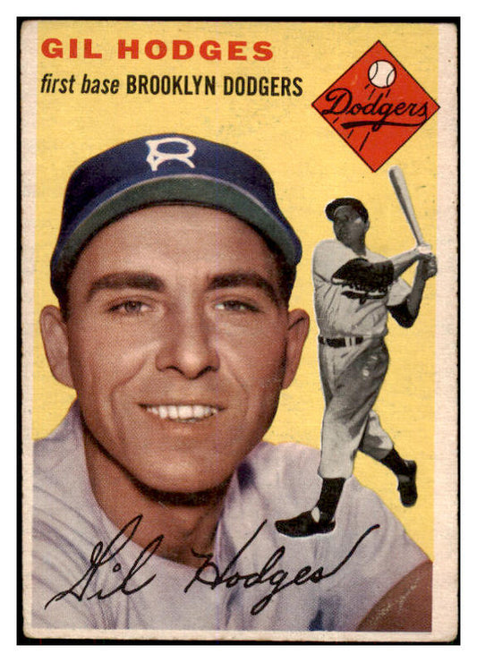 1954 Topps Baseball #102 Gil Hodges Dodgers VG-EX 506493