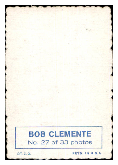1969 Topps Baseball Deckle Edge #027 Roberto Clemente Pirates NR-MT 506860