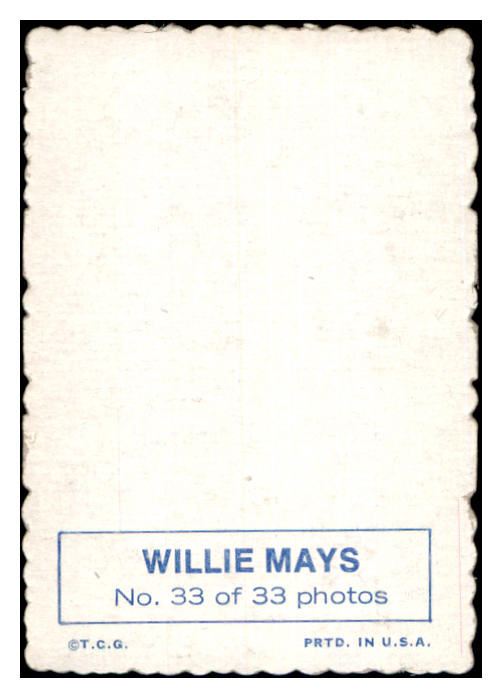 1969 Topps Baseball Deckle Edge #033 Willie Mays Giants NR-MT 506861
