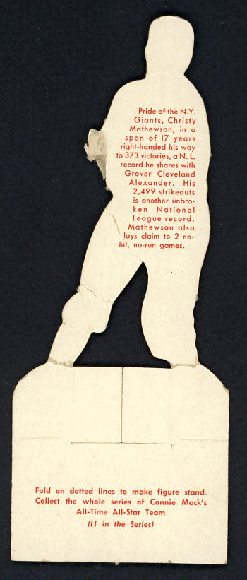 1951 Topps Connie Mack All Stars Christy Mathewson Auth no top no hands 506975